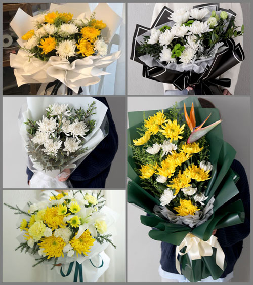 广东江门市台山市台城街道香雁湖村白事花束代送